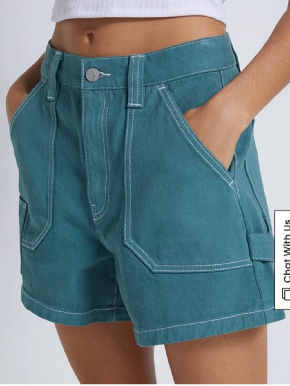 PacSun Workwear Shorts in Teal